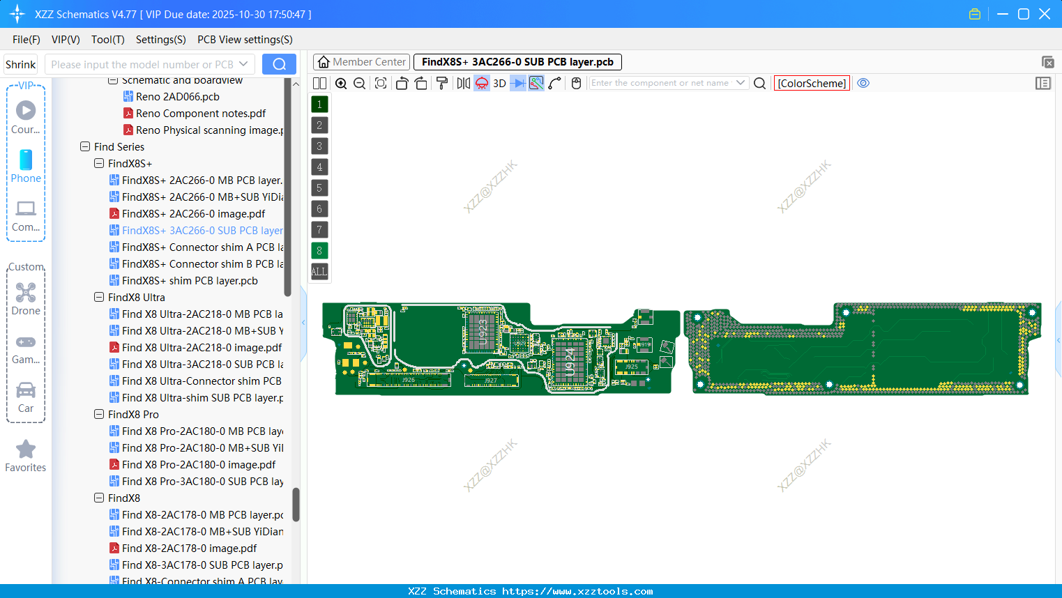 OPPO FindX8S+ 3AC266-0 SUB PCB Layer